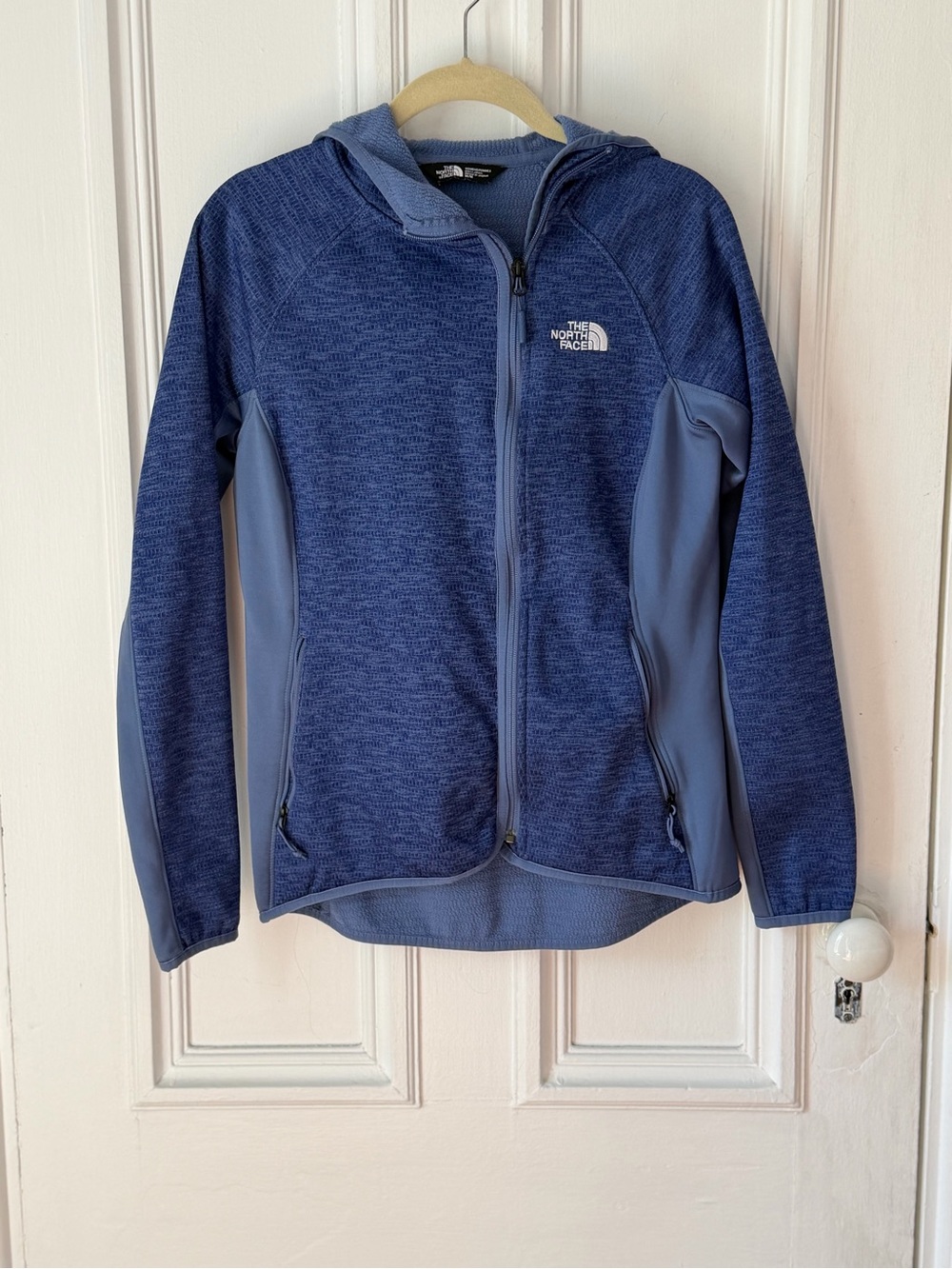 Women’s The North Face Arcata Full Zip Hoodie Heathered Blue Lightweight Medium